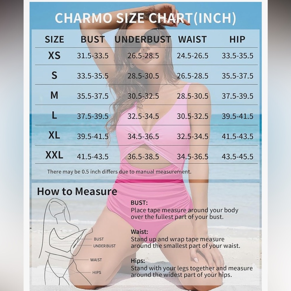 Ruched Tummy Control One Piece Cut Out Bathing Suit - Charmo - Picture 8 of 8